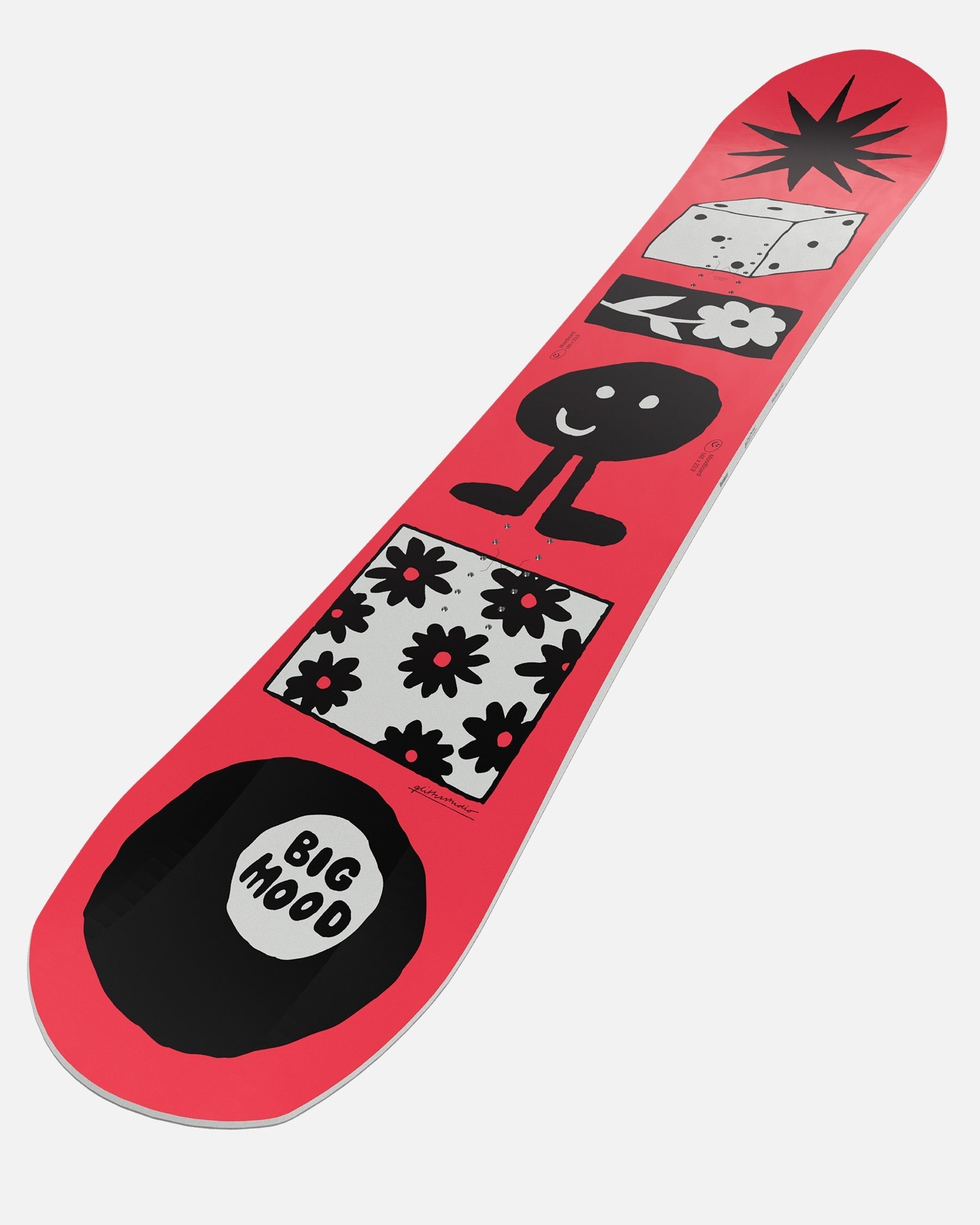 Women's snowboards in red and white. Moodboard 2025 | Bataleon Snowboards™ 2025.